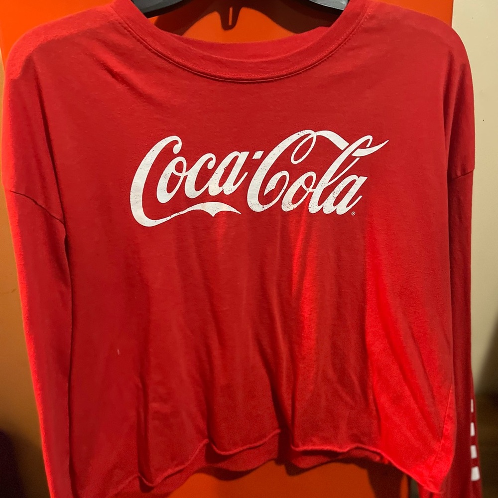 Coca Cola cropped long sleeve shirt